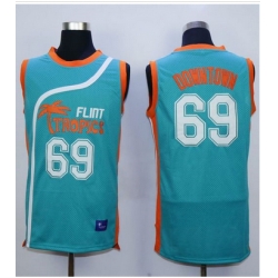 Flint Tropics #69 Downtown Blue Semi-Pro Movie Stitched Basketball Jersey