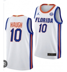 Men Florida Gators  10 Thomas Haugh White Limited College Basketball Jersey