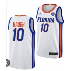 Men Florida Gators  10 Thomas Haugh White Limited College Basketball Jersey