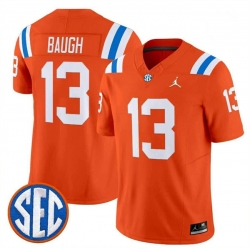 Men Florida Gators  13 Jadan Baugh Orange  1960s Throwback  F U S E  Vapor Limited Stitched Football Jersey