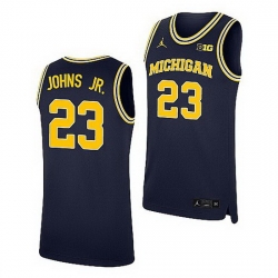 Michigan Wolverines Brandon Johns Jr. Navy Replica College Basketball Jersey