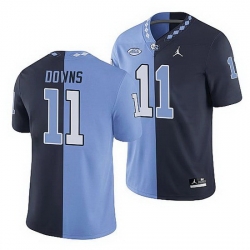 North Carolina Tar Heels Josh Downs College Football Navy Blue Split Edition Game Jersey