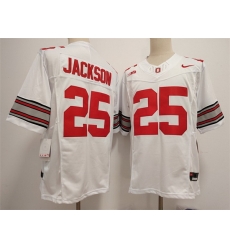 Men Ohio State Buckeyes  25 Lamar Bo Jackson White F U S E  Limited Stitched Jersey