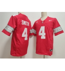 Men Ohio State Buckeyes #4 Jeremiah Smith Red 2026 F U S E Stitched NCAA Jersey