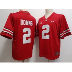 Men Ohio State Buckeyes Caleb Downs #2 Red F U S E Stitched NCAA Football Jersey