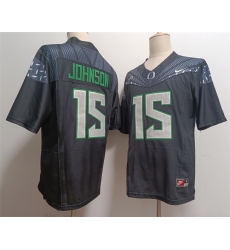 Men Oregon Ducks 15 Tez Johnson Black 2024 F U S E Stitched Jersey Men Oregon Ducks 15 Tez Johnson Black 2024 F U S E Stitched Jersey