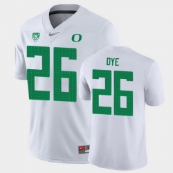 Men Oregon Ducks Travis Dye Game White College Football Jersey