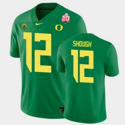 Men Oregon Ducks Tyler Shough 2021 Fiesta Bowl Green Game Jersey 0A