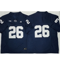 Men Penn State Nittany Lions 26 Saquon Barkley Navy No Name F U S E Stitched Jersey Men Penn State Nittany Lions 26 Saquon Barkley Navy No Name F U S E Stitched Jersey
