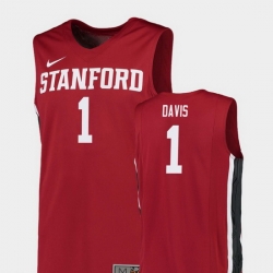 Men Stanford Cardinal Daejon Davis Red Replica College Basketball Jersey