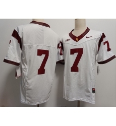 USC Trojans #7 White  F U S E Jersey