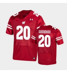 Men Wisconsin Badgers Isaac Guerendo Premier Red Football Jersey