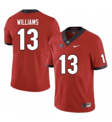 Men #13 Mykel Williams Georgia Bulldogs College Football Jerseys Sale-Red Anniversary