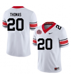 Men #20 JaCorey Thomas Georgia Bulldogs College Football Jerseys Sale-40th Anniversary