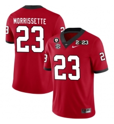 Men #23 De'Nylon Morrissette Georgia Bulldogs 2022-23 CTP National Championship Football Jerseys