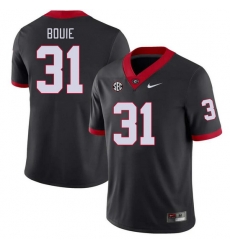 Men #31 Smoke Bouie Georgia Bulldogs College Football Jerseys Stitched-Black