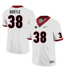 Men #38 Brooks Bortle Georgia Bulldogs College Football Jerseys Sale-White