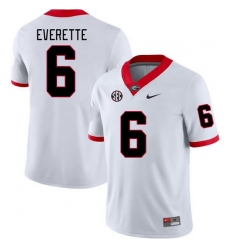 Men #6 Daylen Everette Georgia Bulldogs College Football Jerseys Stitched-White