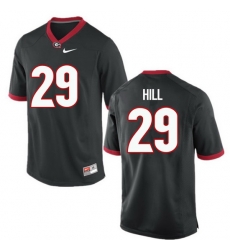 Men Georgia Bulldogs #29 Tim Hill College Football Jerseys-Black
