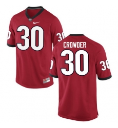 Men Georgia Bulldogs #30 Tae Crowder College Football Jerseys-Red