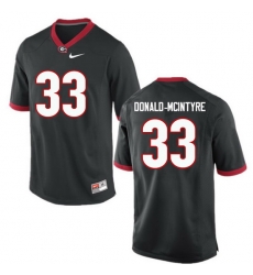 Men Georgia Bulldogs #33 Ian Donald-McIntyre College Football Jerseys-Black