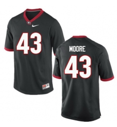 Men Georgia Bulldogs #43 Nick Moore College Football Jerseys-Black