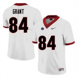 Men Georgia Bulldogs #84 Walter Grant College Football Jerseys Sale-White