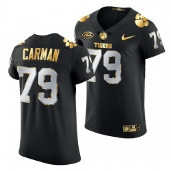 Clemson Tigers Jackson Carman Black Golden Edition Jersey