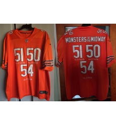Chicago Bears 51 50 54 Orange Monsters Of The Midway Jersey Chicago Bears 51 50 54 Orange Monsters Of The Midway Jersey
