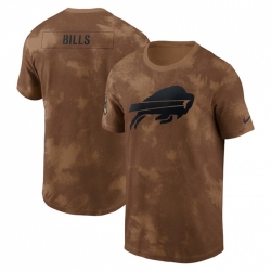 Men Buffalo Bills 2023 Brown Salute To Service Sideline T Shirt