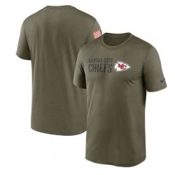 Men Kansas City Chiefs Olive 2022 Salute To Service Legend Team T Shirt