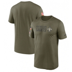 Men New Orleans Saints Olive 2022 Salute To Service Legend Team T Shirt