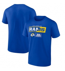 Men Los Angeles Rams Blue X Bud Light T Shirt