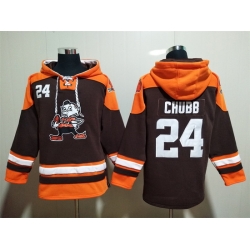 Cleveland Browns Sitched Pullover Hoodie #24 Nick Chubb