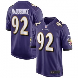 Baltimore Ravens 92 Nnamdi Madubuike Purple Vapor Limited  jersey