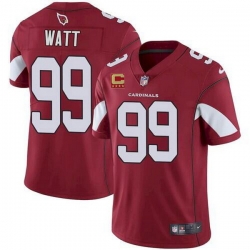 Men Arizona Cardinals 99 J J  Watt 2022 Red With 4 Star C Patch Vapor Untouchable Limited Stitched Jersey