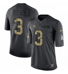 Men Nike Arizona Cardinals 3 Josh Rosen Limited Black 2016 Salute to Service NFL Jersey