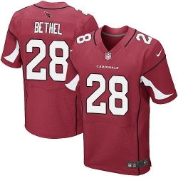 Nike Cardinals #28 Justin Bethel Red Team Color Mens Stitched NFL Elite Jersey