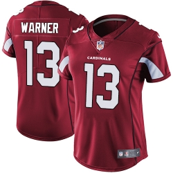 Nike Cardinals #13 Kurt Warner Red Team Color Womens Stitched NFL Vapor Untouchable Limited Jersey