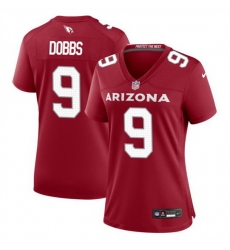 Women Arizona Cardinals 9 Joshua Dobbs Red 2023 Stitched Jersey  Run Small