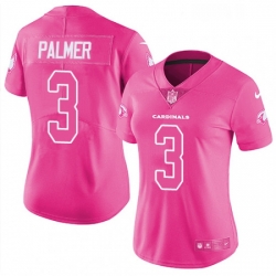 Womens Nike Arizona Cardinals 3 Carson Palmer Limited Pink Rush Fashion NFL Jersey