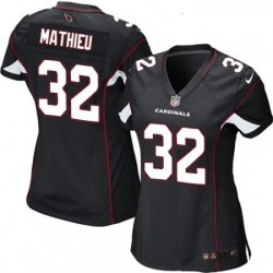 Womens Nike Arizona Cardinals 32 Tyrann Mathieu Game Black Alternate NFL Jersey