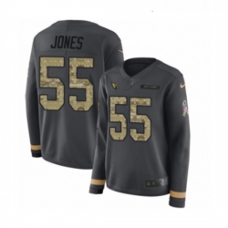 Womens Nike Arizona Cardinals 55 Chandler Jones Limited Black Salute to Service Therma Long Sleeve NFL Jersey