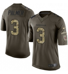 Youth Nike Arizona Cardinals 3 Carson Palmer Elite Green Salute to Service NFL Jersey