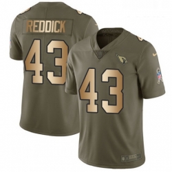 Youth Nike Arizona Cardinals 43 Haason Reddick Limited OliveGold 2017 Salute to Service NFL Jersey