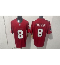 Men Atlanta Falcons  8 Kyle Pitts Sr  Red 2026 New F U S E  Vapor Untouchable Limited Stitched Football Jersey