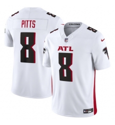 Men Atlanta Falcons 8 Kyle Pitts White 2023 F U S E  Vapor Untouchable Limited Stitched Football Jersey