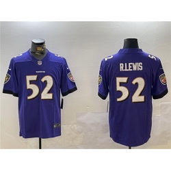 Men   Baltimore Ravens 52 Ray Lewis Purple Vapor Untouchable Limited Football Jersey