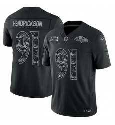 Men Baltimore Ravens  91 Trey Hendrickson Black F U S E  2026 Salute to Service Limited Stitched Football Jersey