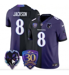 Men Baltimore Ravens Active Player Custom Black Purple Split F U S E With Patch Limited Stitched Football Jersey Men Baltimore Ravens Active Player Custom Black Purple Split F U S E With Patch Limited Stitched Football Jersey